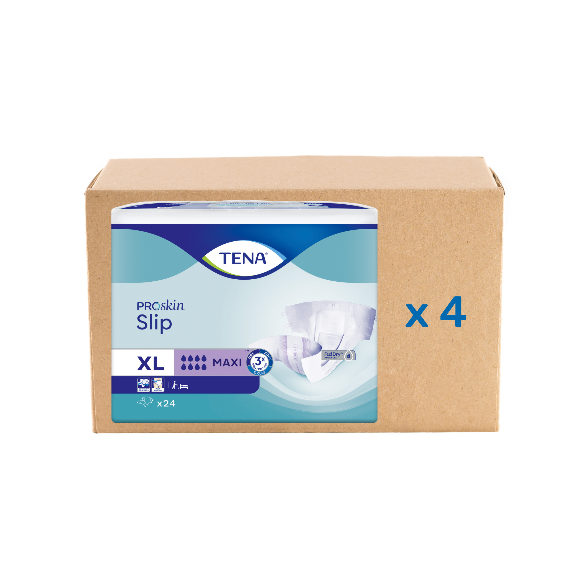 Pack 3x21U Tena Slip Proskin Ultima - 9 gouttes - 3 tailles - Tena