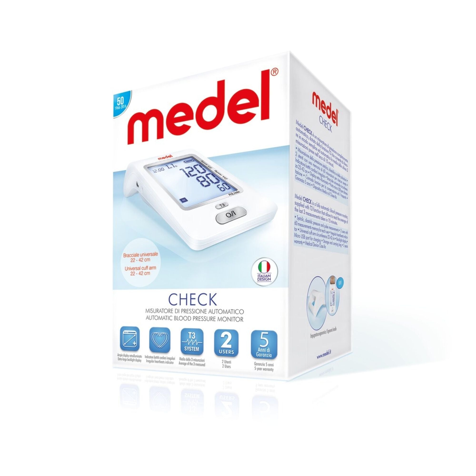Tensiometre Check Bras avec brassard universel - Medel - My Médical