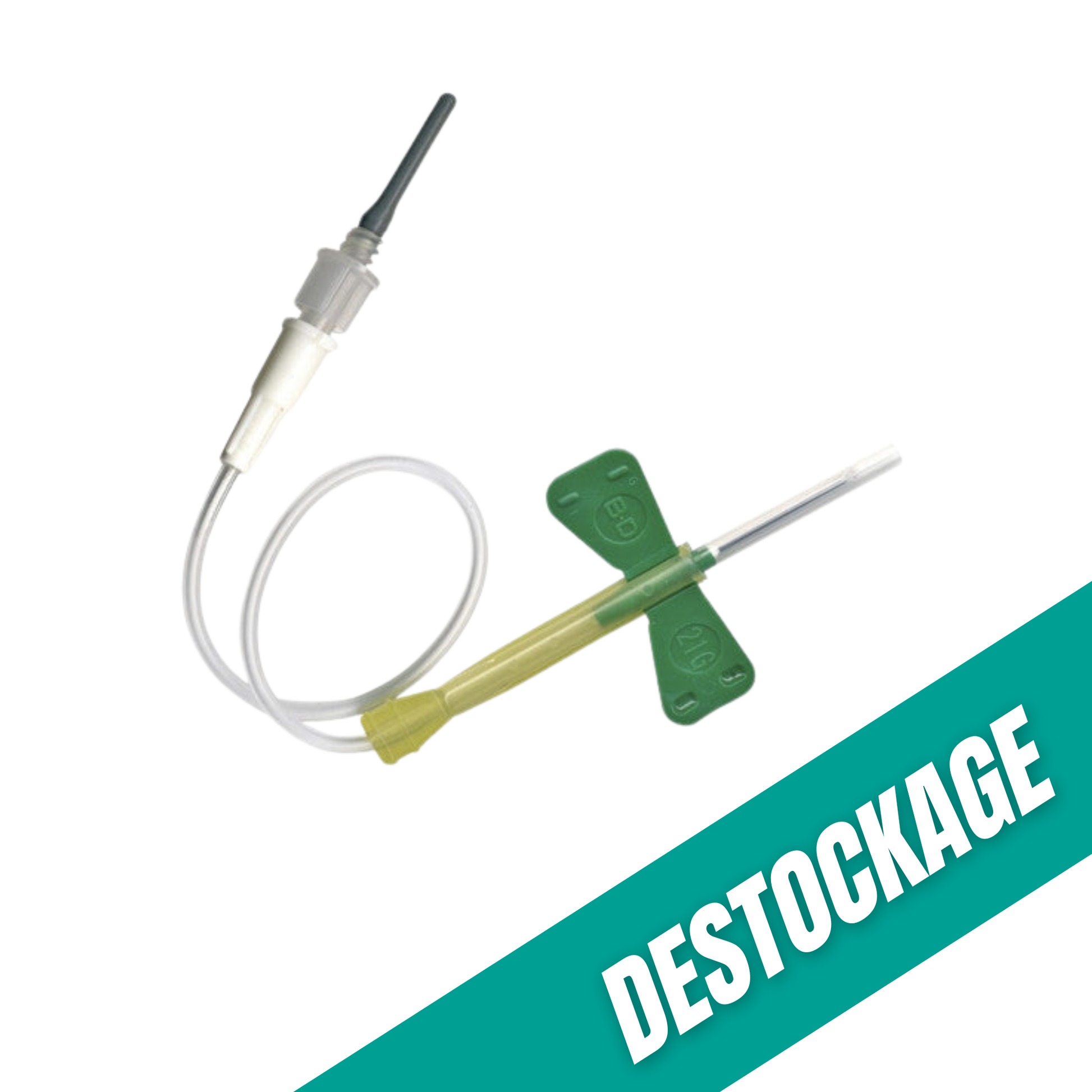 Unités de prélèvement SAFETY LOK VACUTAINER 0,8X19mm 300mm Sécurité + Adaptateur - Lot de 50 - BD // Date dépassée - My Médical