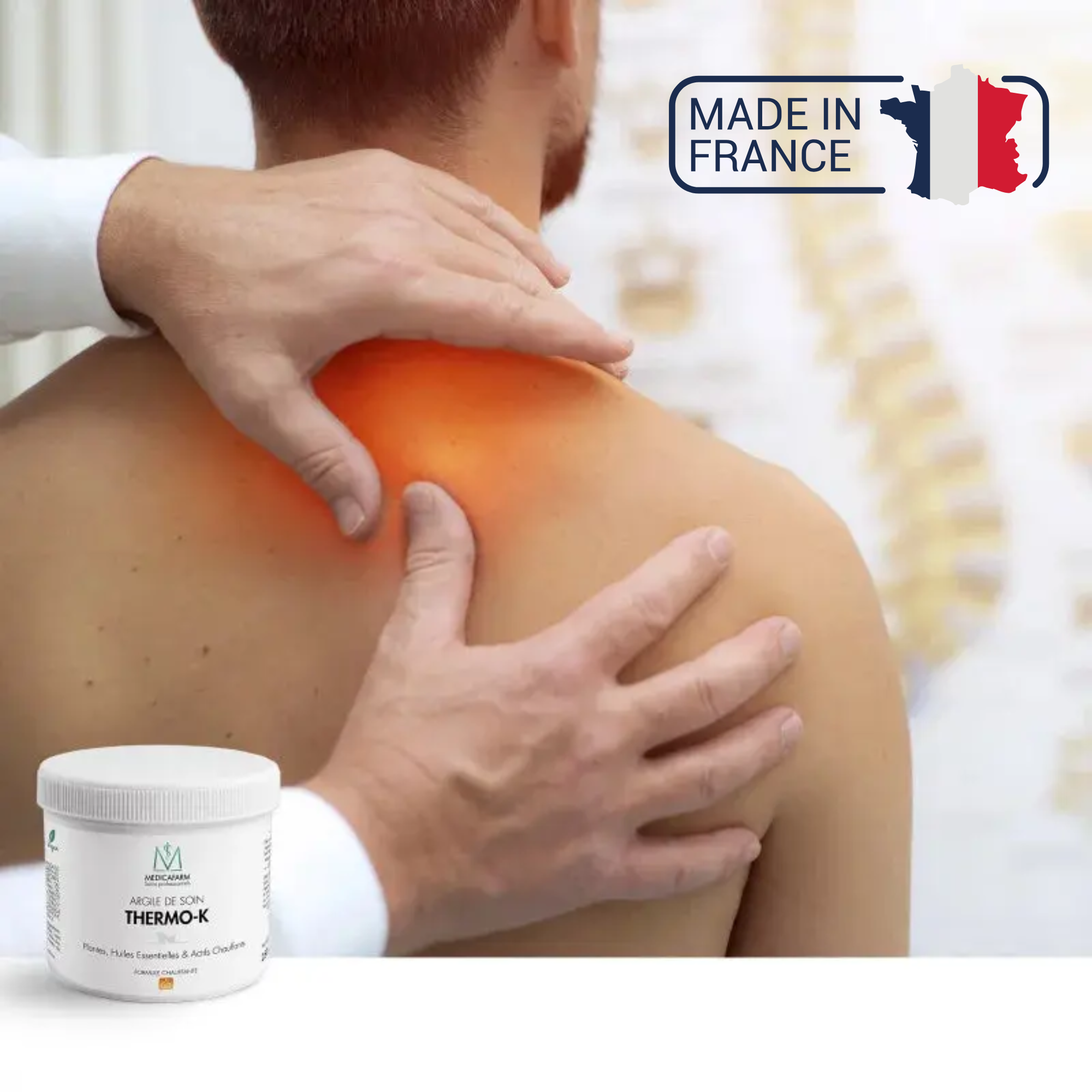 Arcilla curativa Thermo-K - Calor - Frasco de 250 g - Medicafarm