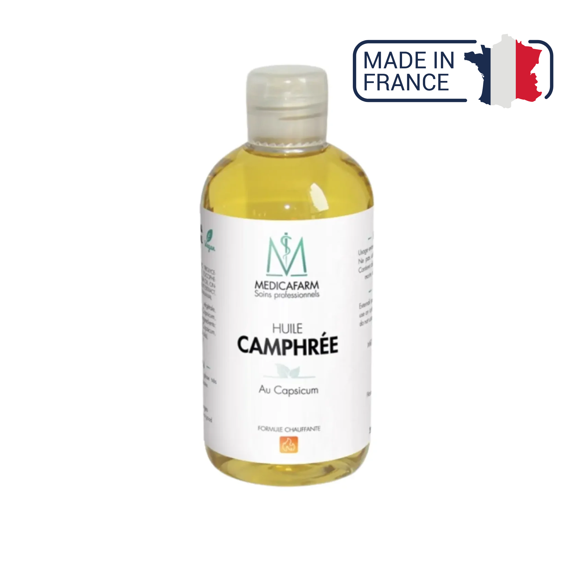 Aceite de cuidado - Alcanfor - Calor - Frasco antigoteo de 250 ml - Medicafarm