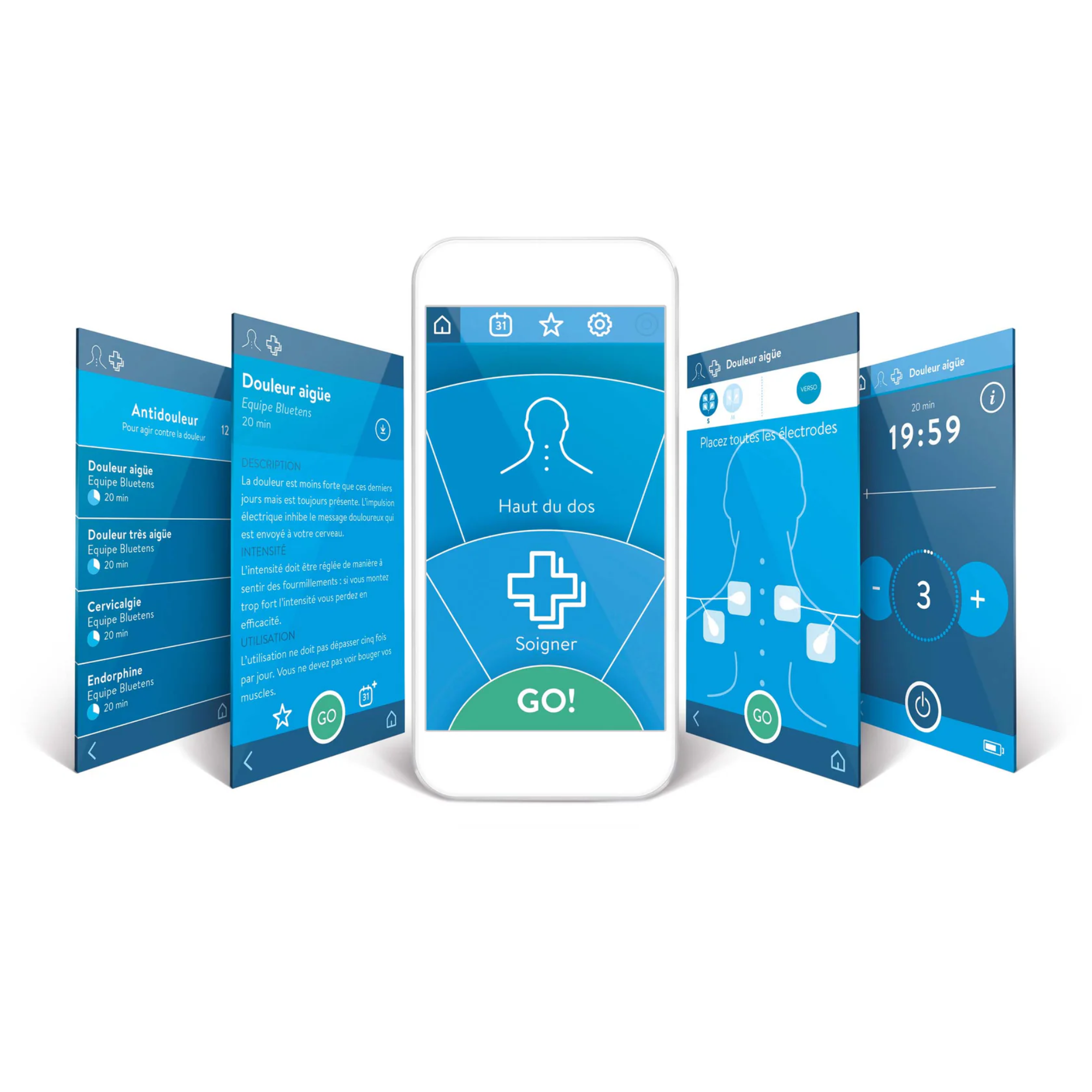 Electroestimulador conectado - BLUETENS