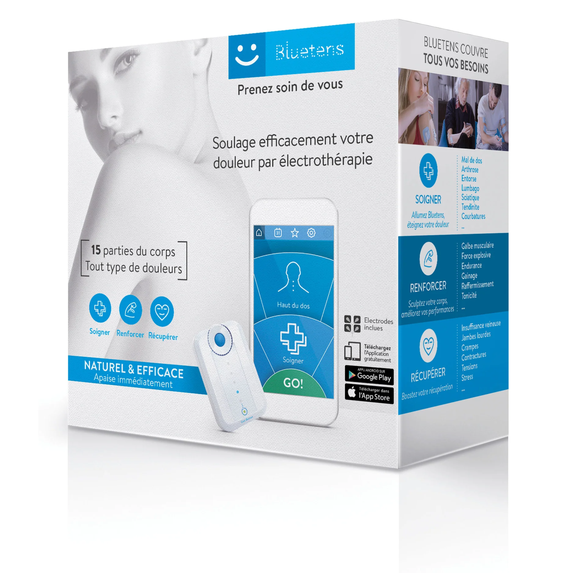 Electroestimulador conectado - BLUETENS