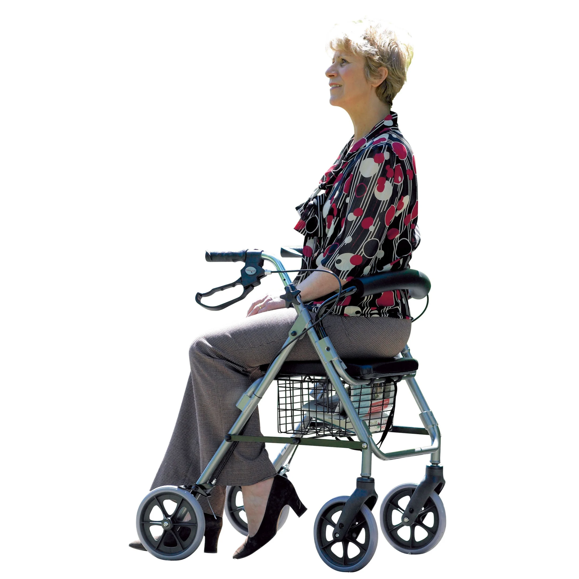 HOMECRAFT 4 Wheel Rollator - Red - Performance Health